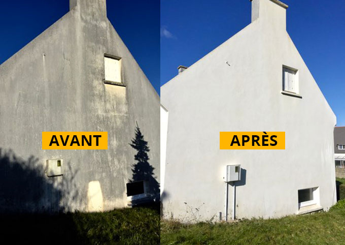 Ravalement façade - LOURORENOV en Belgique : Nettoyage façade, traitement anti-mousse, imperméabilisation hydrofuge et peinture façade, boiserie, ferronnerie ... 