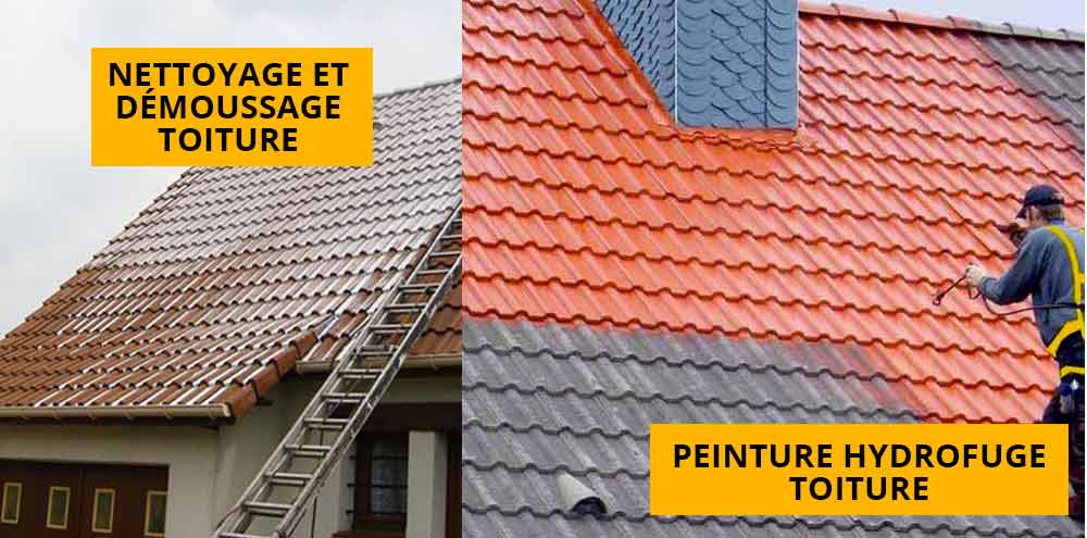 Nettoyage démoussage toiture - LOURORENOV en Belgique : anti-mousse couverture.. Revêtement peinture hydrofuge toit : région Flamande, Wallonne et Bruxelles …